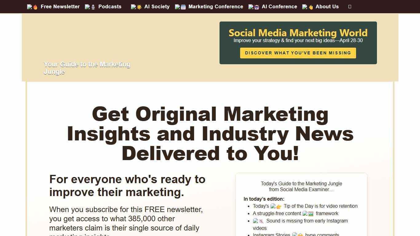 Your Guide to the Marketing Jungle : Social Media Examiner