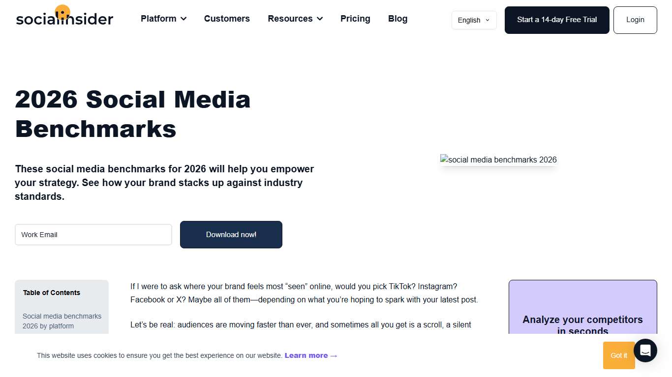 Social Media Benchmarks For 2026